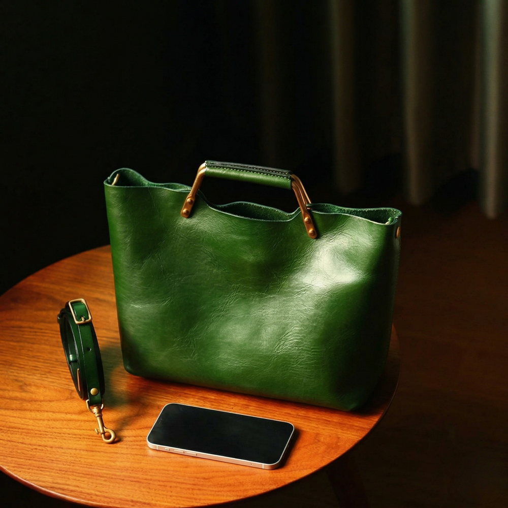 Structured Top-Handle Tote with Crossbody Strap