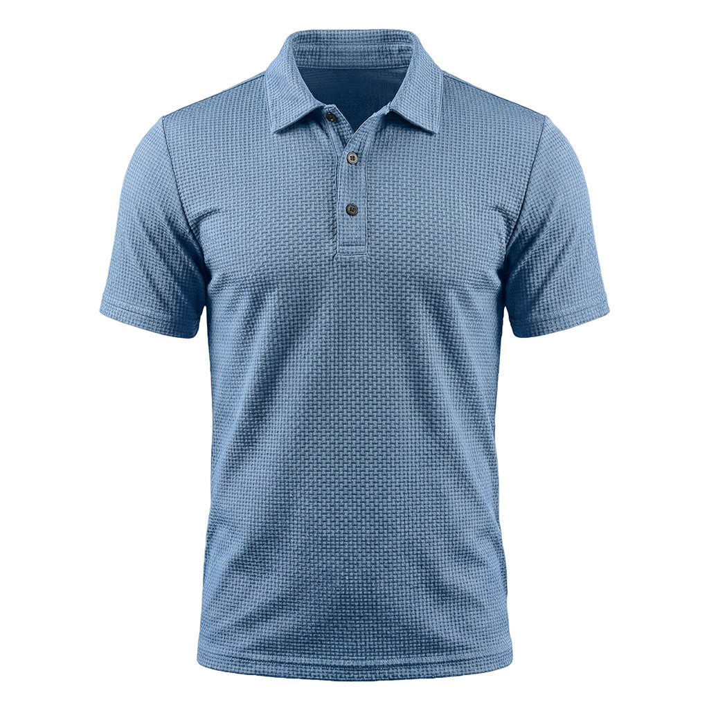 Men's Textured Stretch Polo Shirt