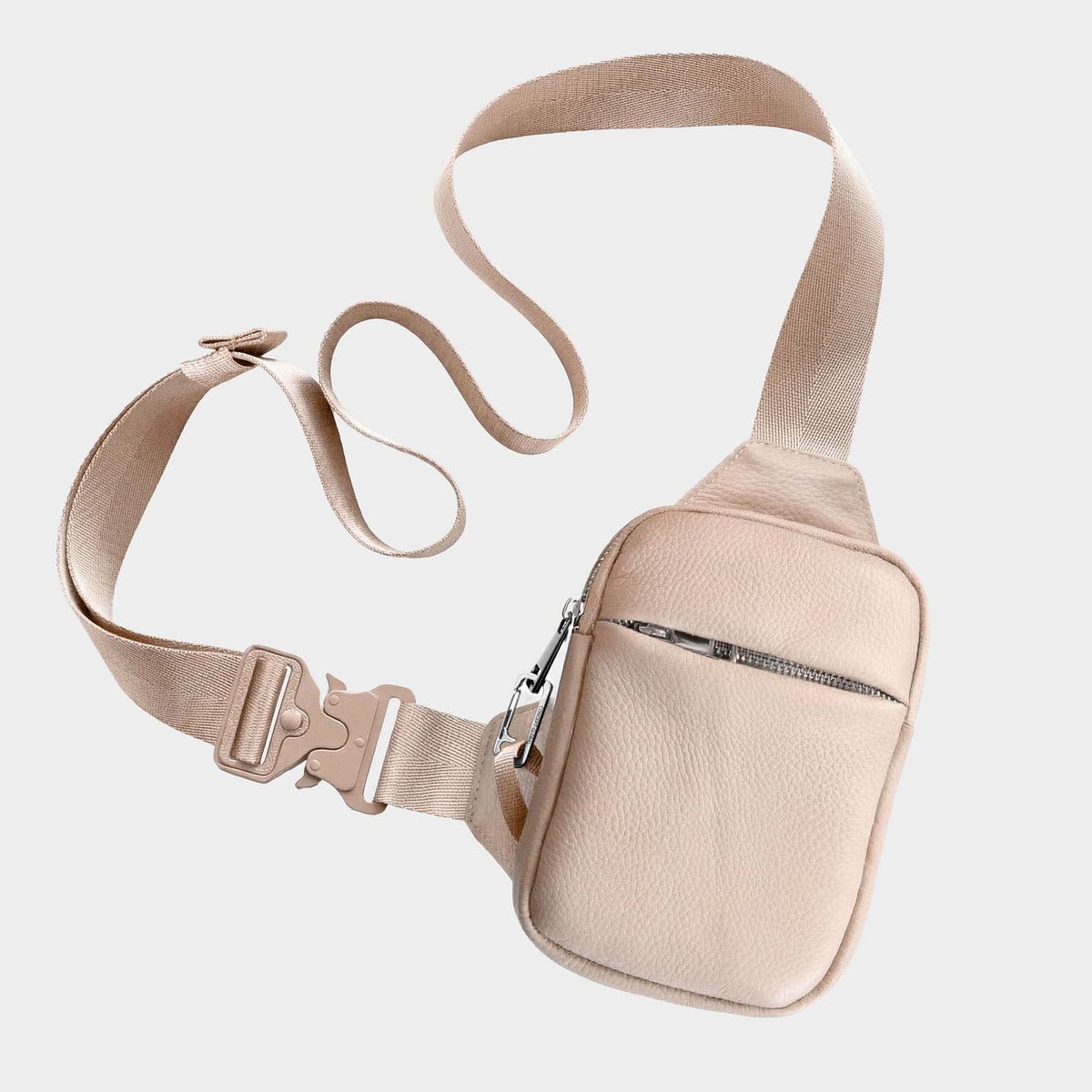 Men's Pebble-Grain Anti-Theft Sling Bag