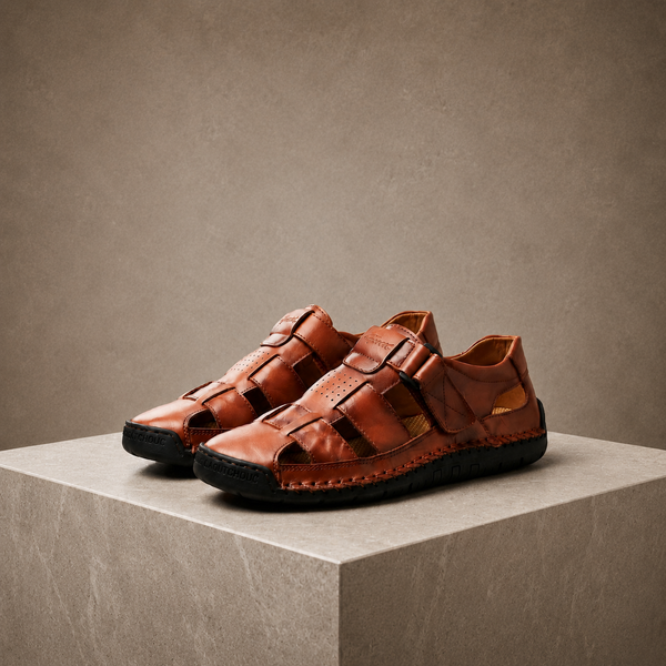 Men's Hand-Stitched Closed-Toe Fisherman Sandal