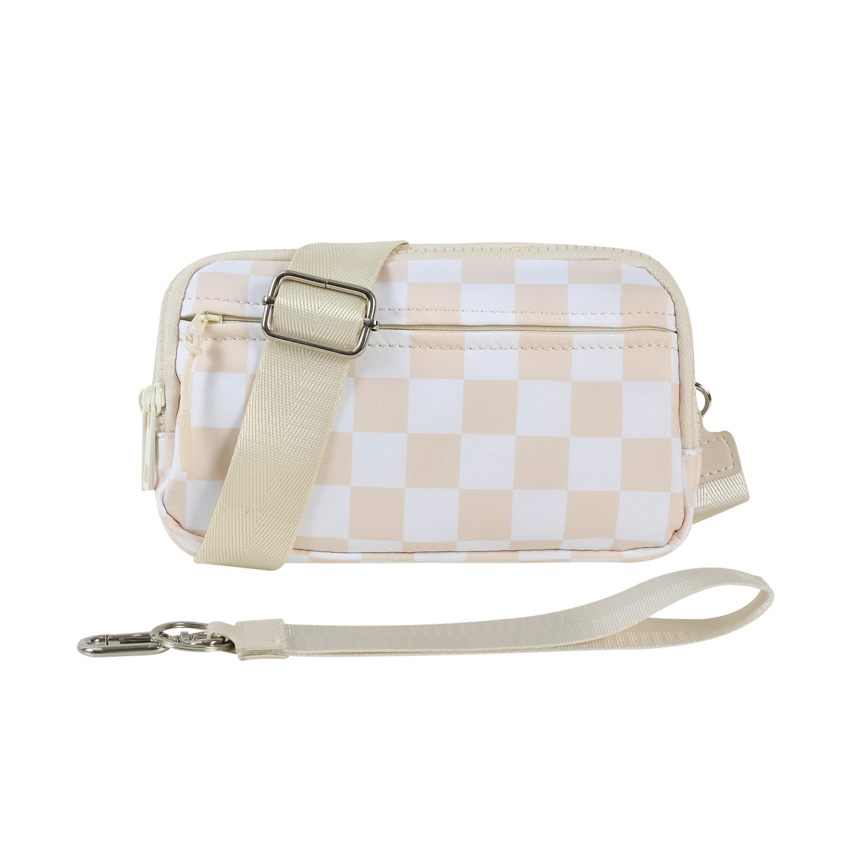 Triple-Zip Crossbody Phone Wallet