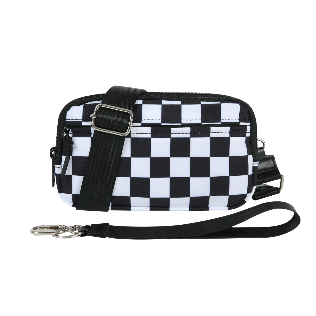Triple-Zip Crossbody Phone Wallet