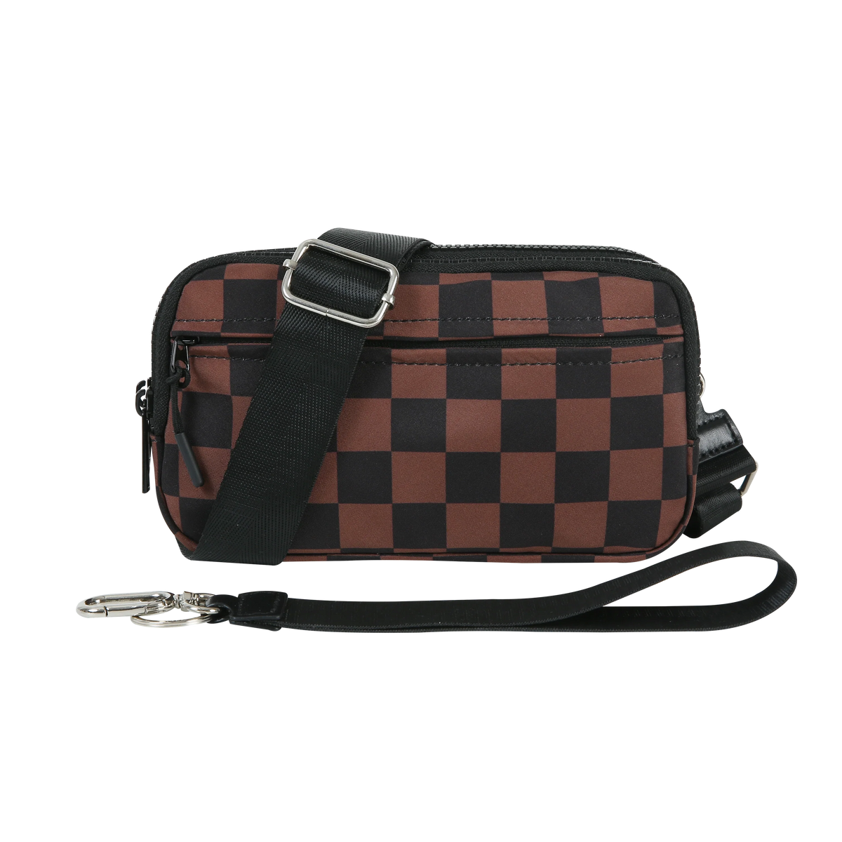 Triple-Zip Crossbody Phone Wallet