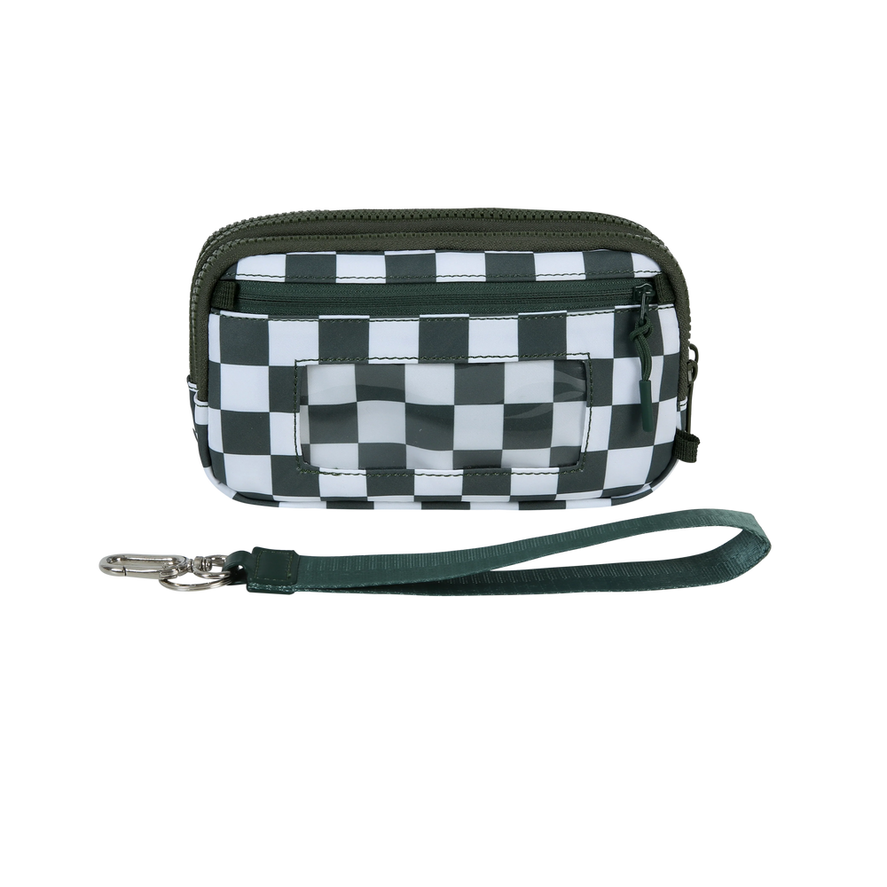 Triple-Zip Crossbody Phone Wallet