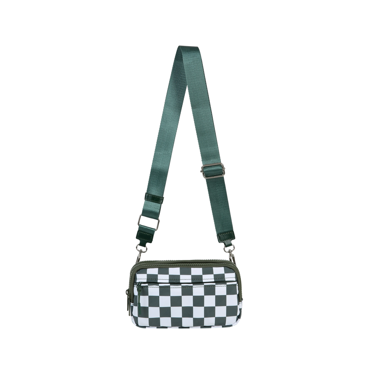 Triple-Zip Crossbody Phone Wallet