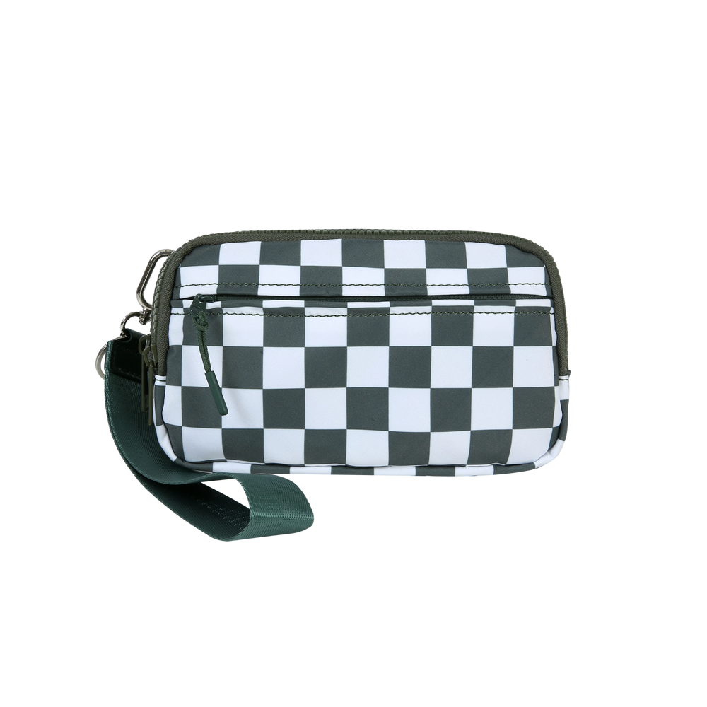 Triple-Zip Crossbody Phone Wallet
