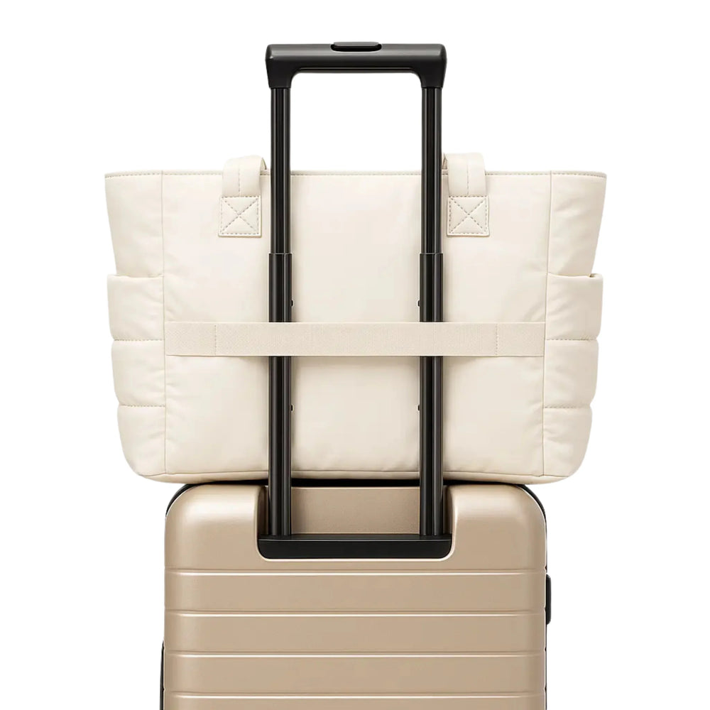 Quilted Puffer Laptop Tote Bag