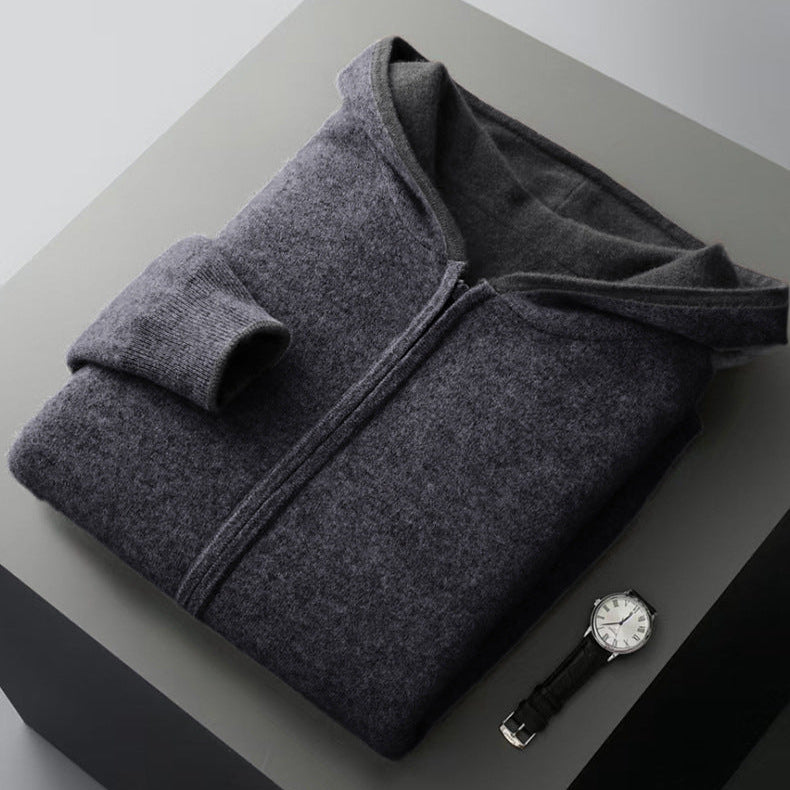 Reversible Cashmere-Touch Zip Hoodie