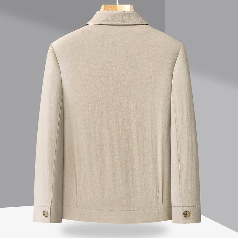 Men's Lightweight Button-Front Overshirt Jacket