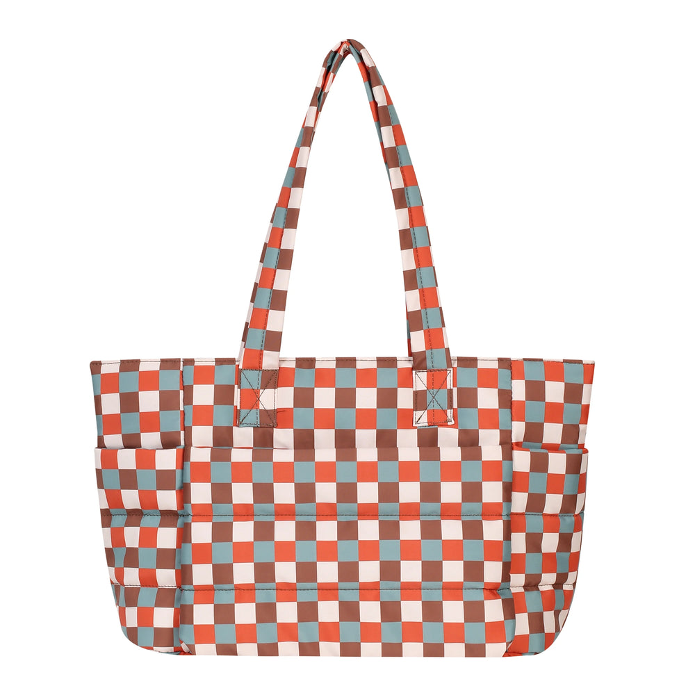 Quilted Puffer Laptop Tote Bag