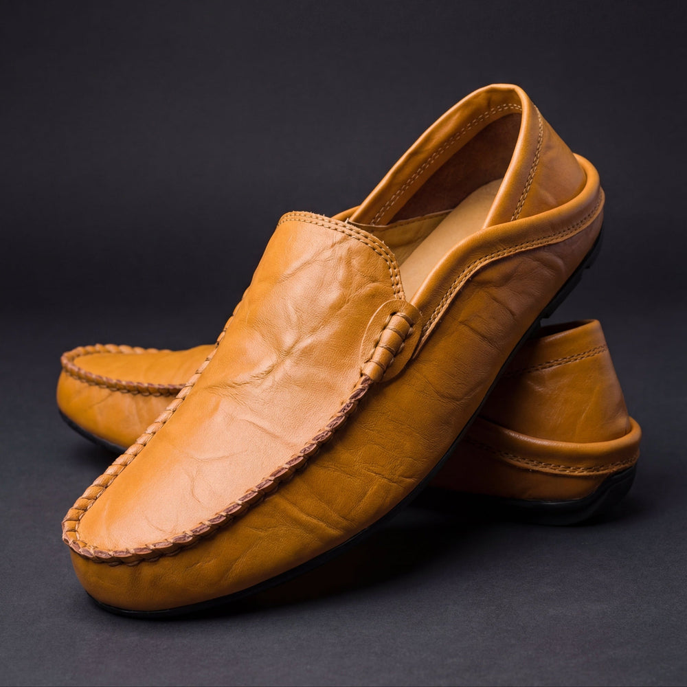 Men's Hand-Stitched Moccasin Driving Loafers