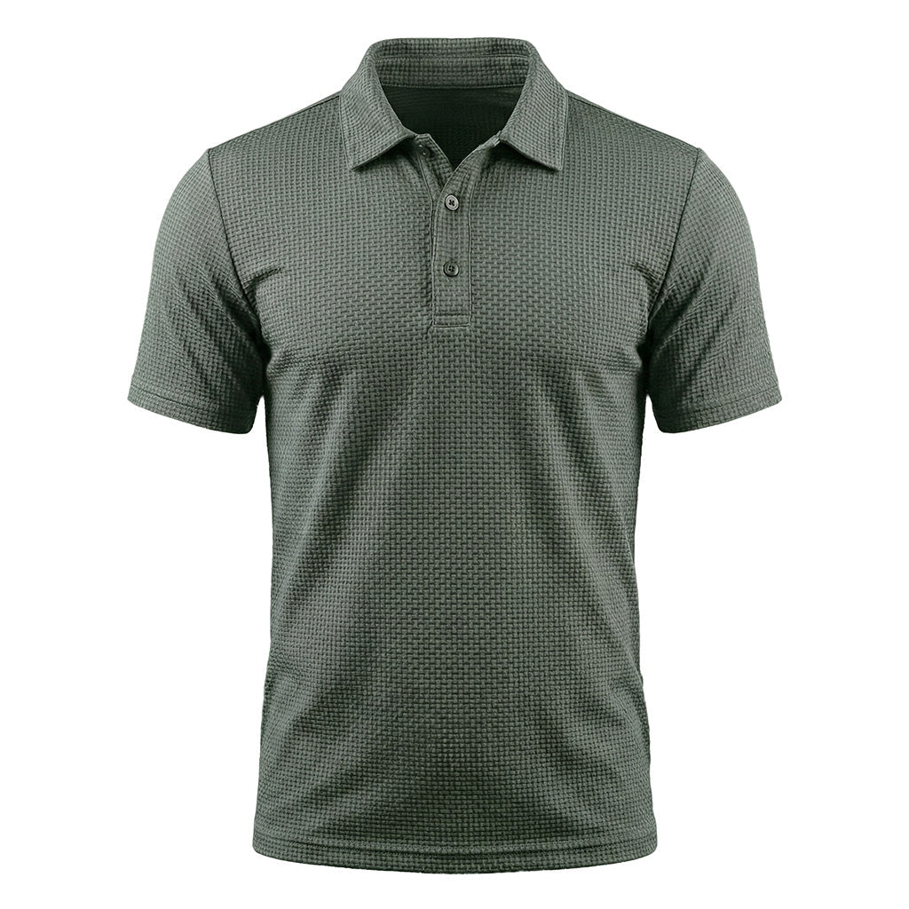 Men's Textured Stretch Polo Shirt