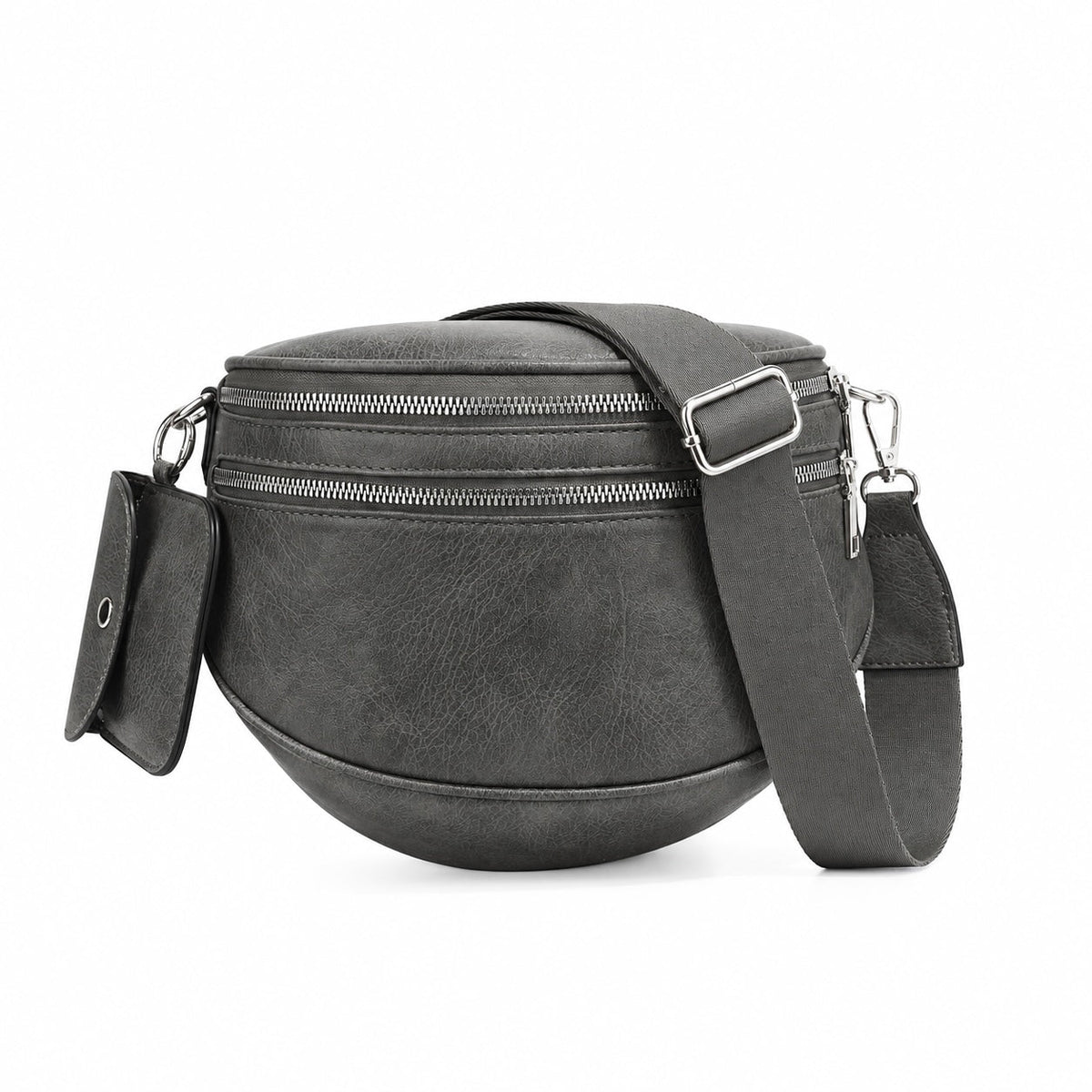Half-Moon Crossbody Sling Bag with Mini Pouch
