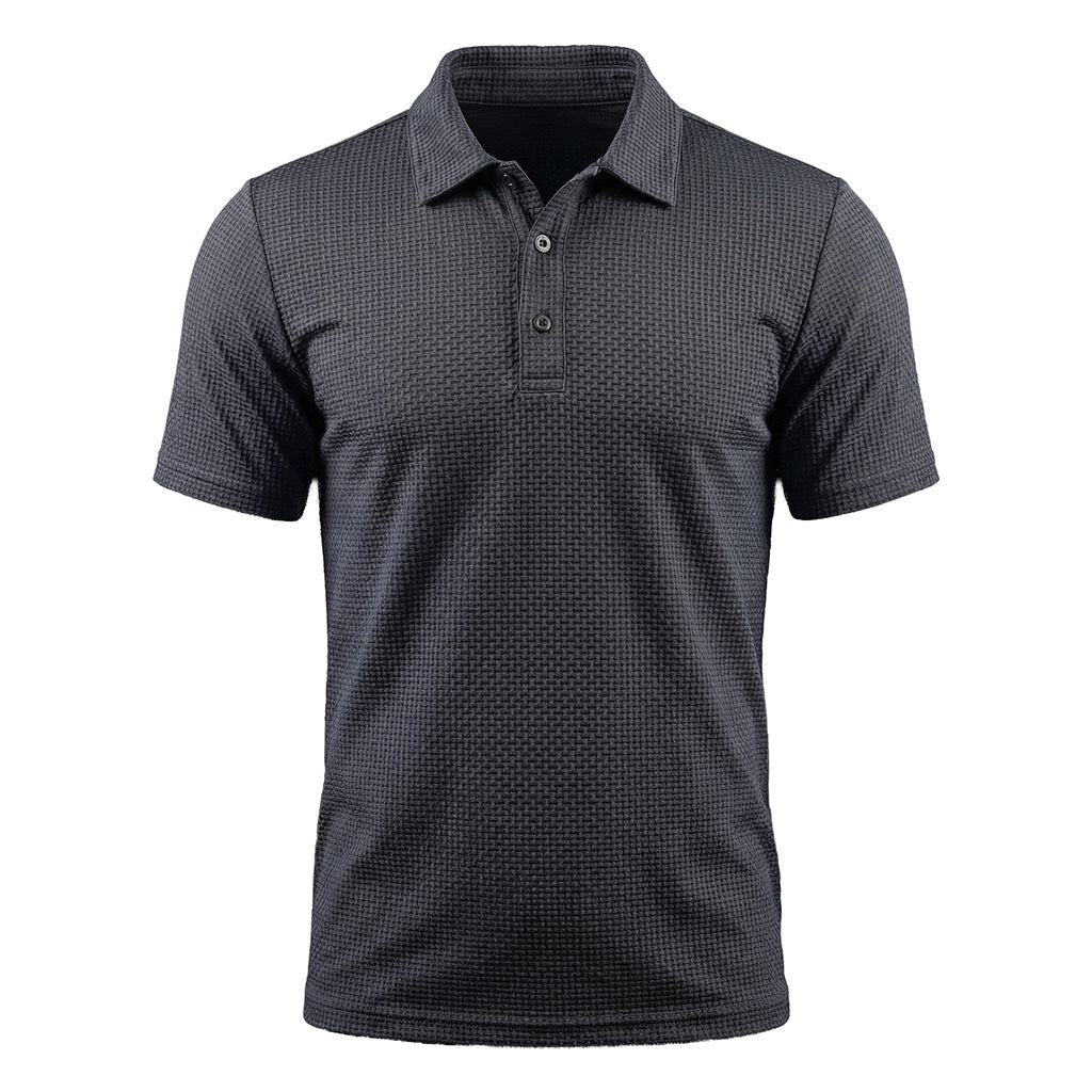 Men's Textured Stretch Polo Shirt