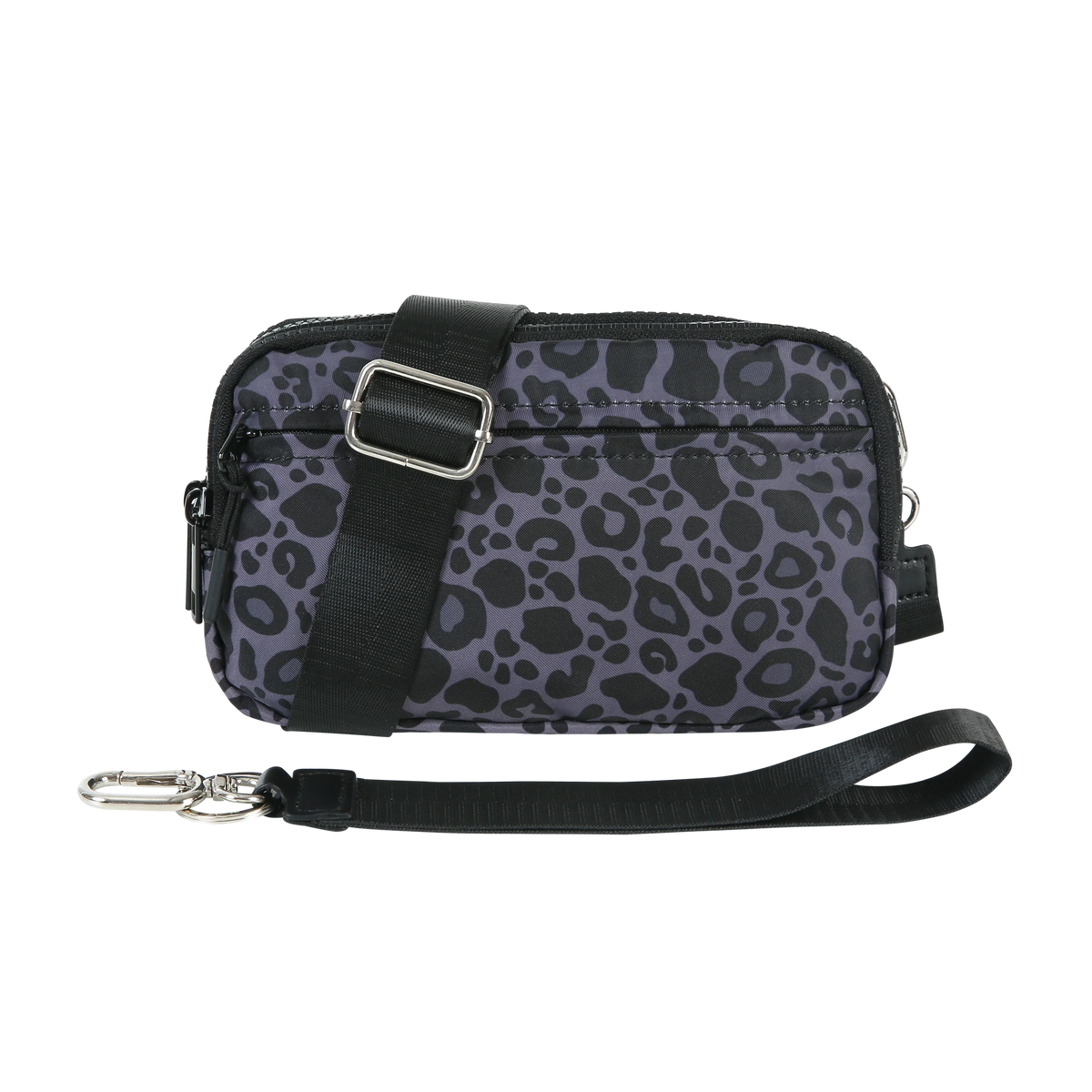 Triple-Zip Crossbody Phone Wallet