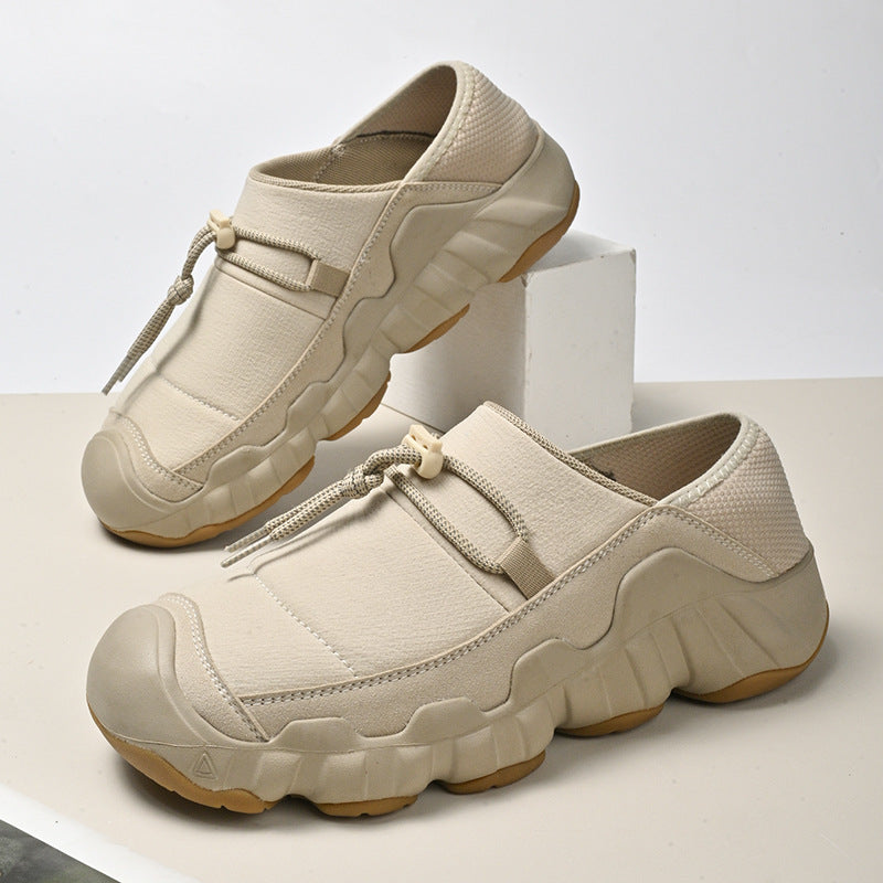 Men's Toggle-Lace Canvas Slip-On Sneakers