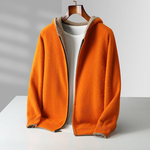 Reversible Cashmere-Touch Zip Hoodie