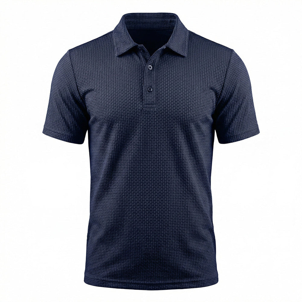 Men's Textured Stretch Polo Shirt