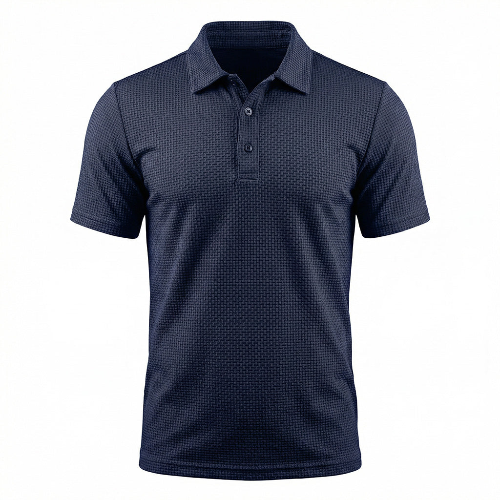 Men's Textured Stretch Polo Shirt