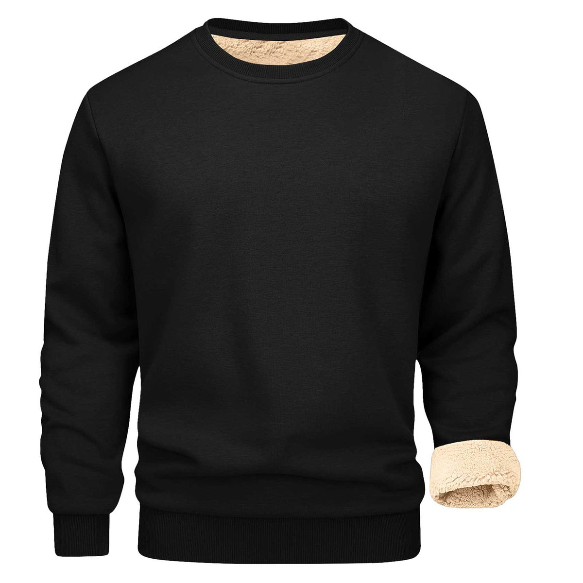 Men's Sherpa-Lined Crewneck Sweatshirt