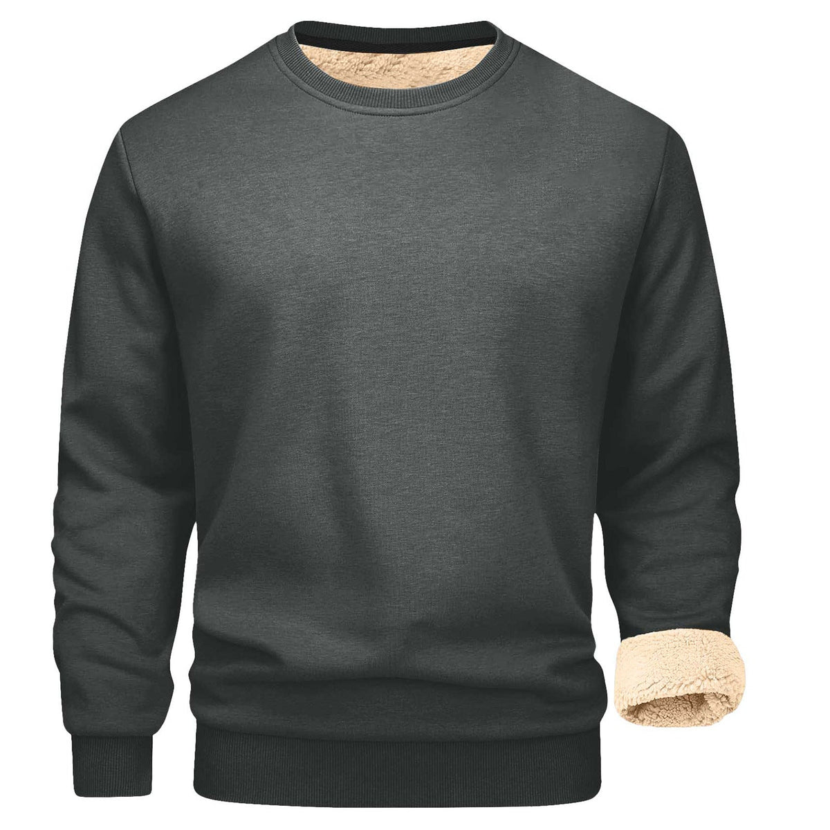 Men's Sherpa-Lined Crewneck Sweatshirt