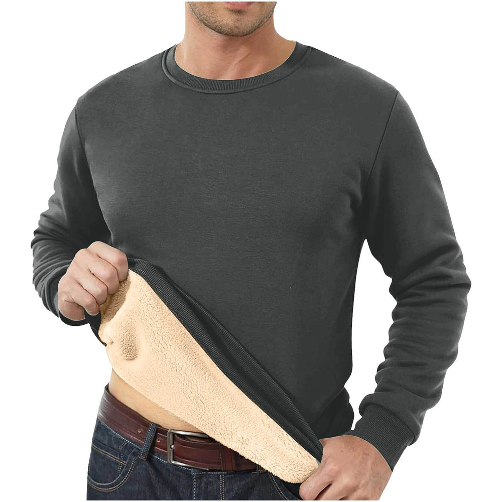 Men's Sherpa-Lined Crewneck Sweatshirt