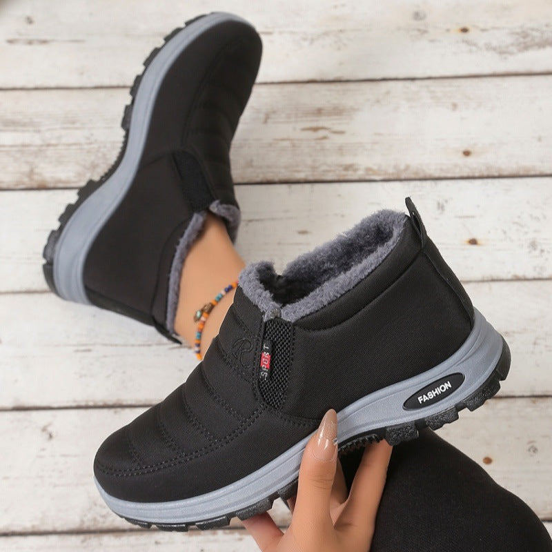 Quilted Plush-Lined Slip-On Sneaker Boots