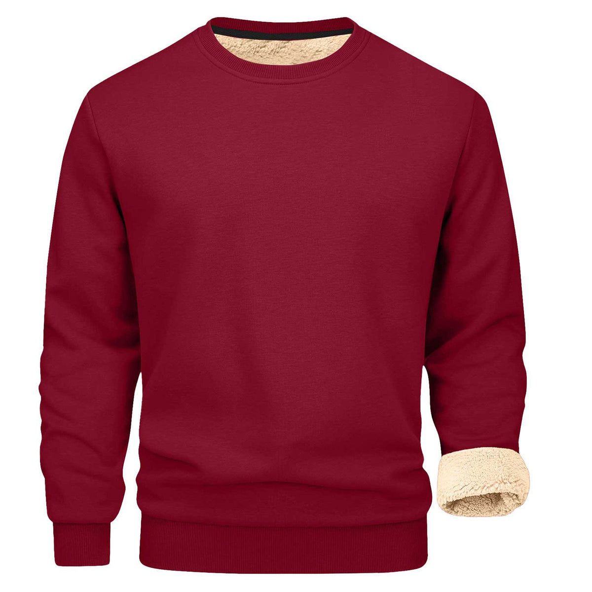Men's Sherpa-Lined Crewneck Sweatshirt