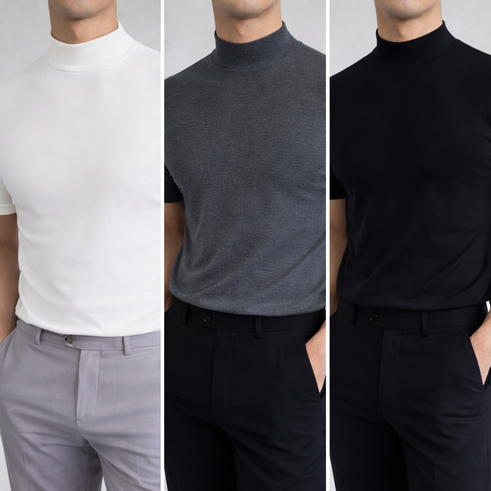 Men's Mock Neck T-Shirt