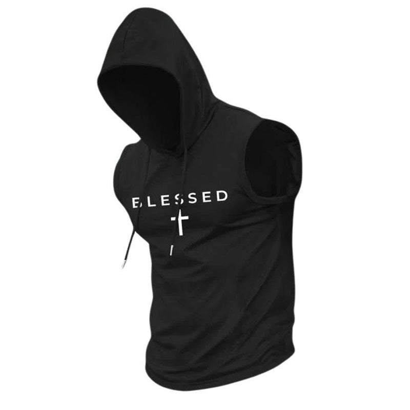Men's Blessed Graphic Hooded Tank Top