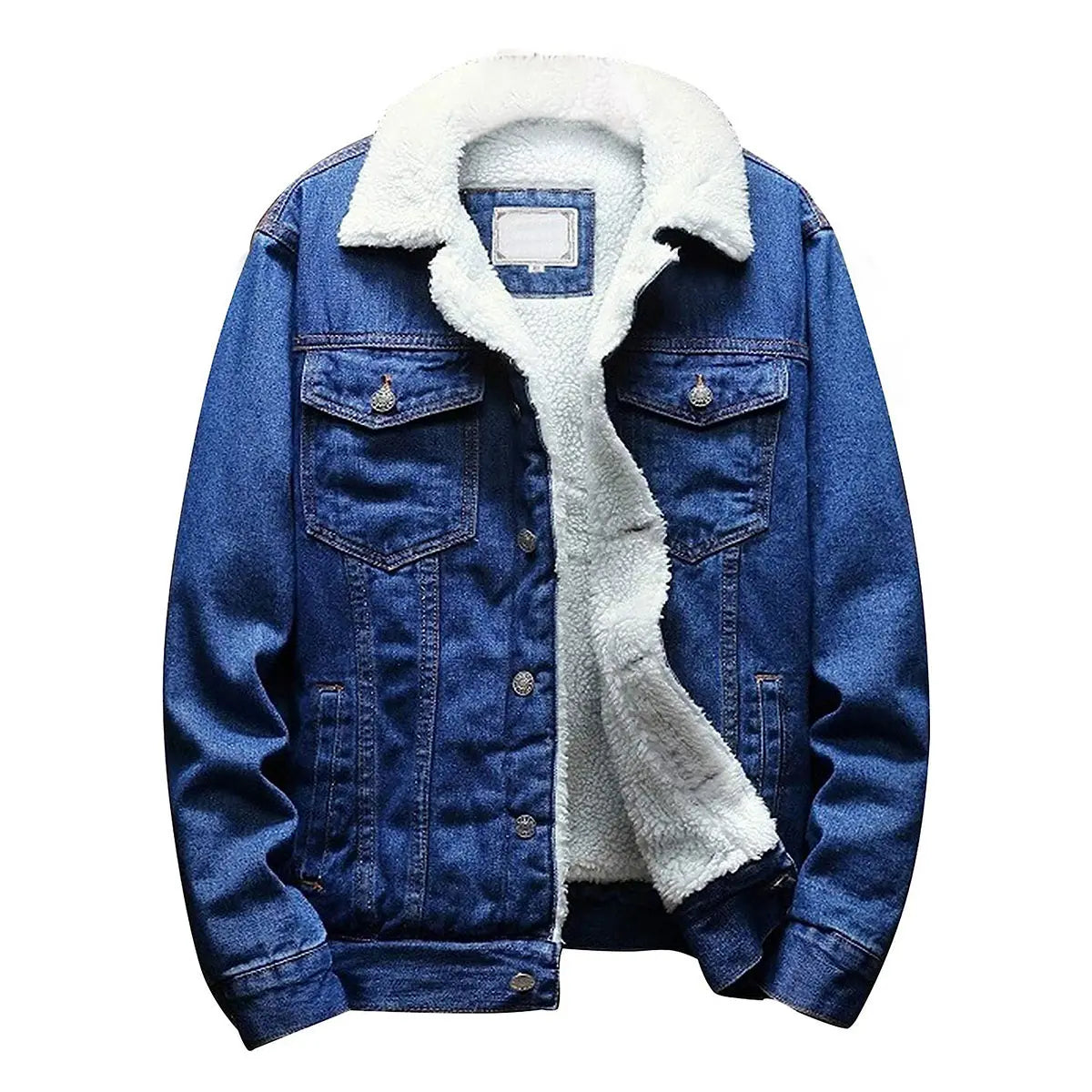 Men's Sherpa-Lined Denim Trucker Jacket