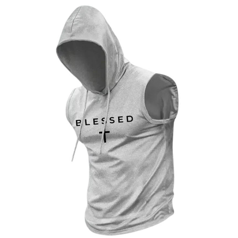 Men's Blessed Graphic Hooded Tank Top