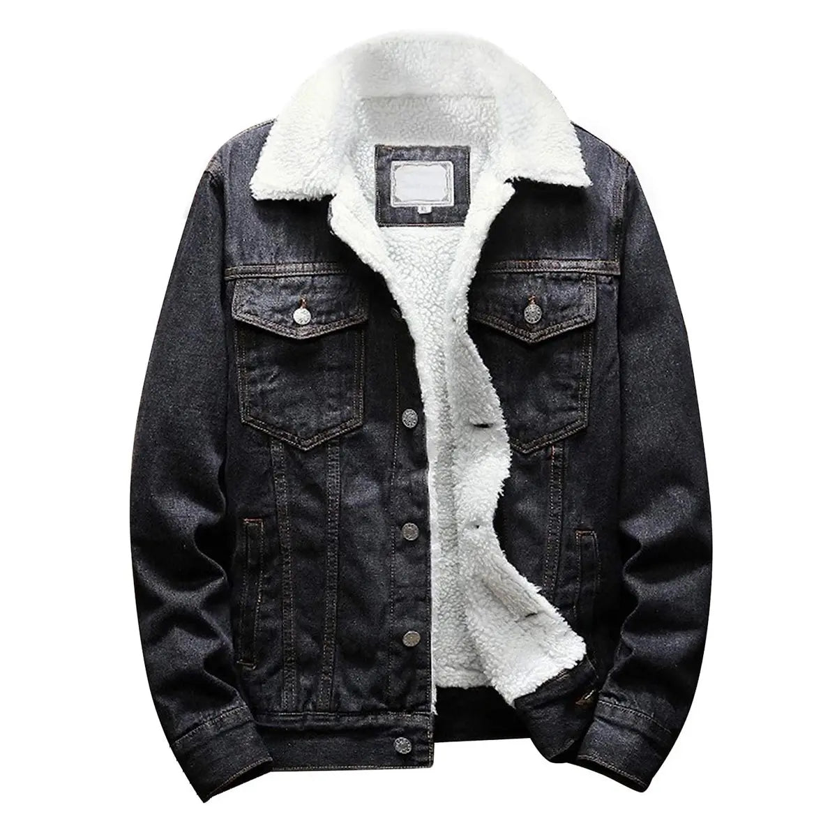 Men's Sherpa-Lined Denim Trucker Jacket