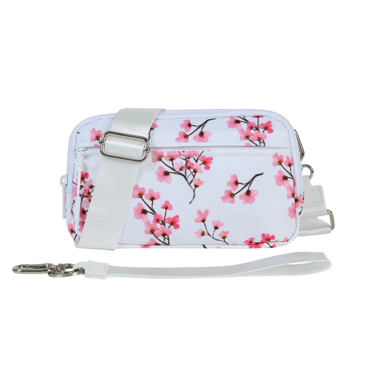Triple-Zip Crossbody Phone Wallet