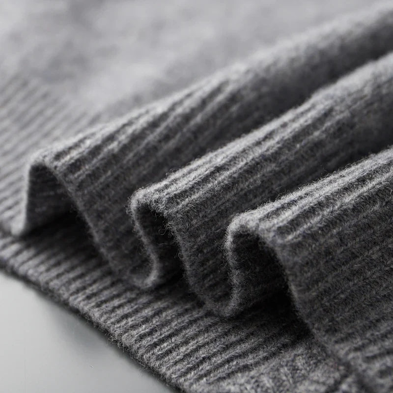 Men's Tipped Stand-Collar Zip Knit Jacket