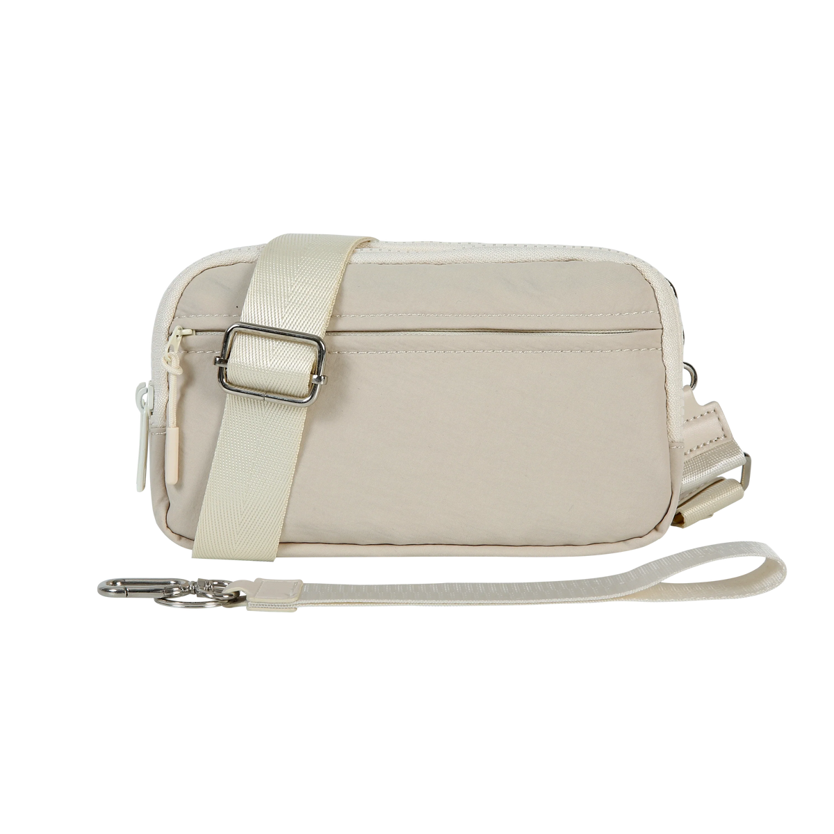 Triple-Zip Crossbody Phone Wallet