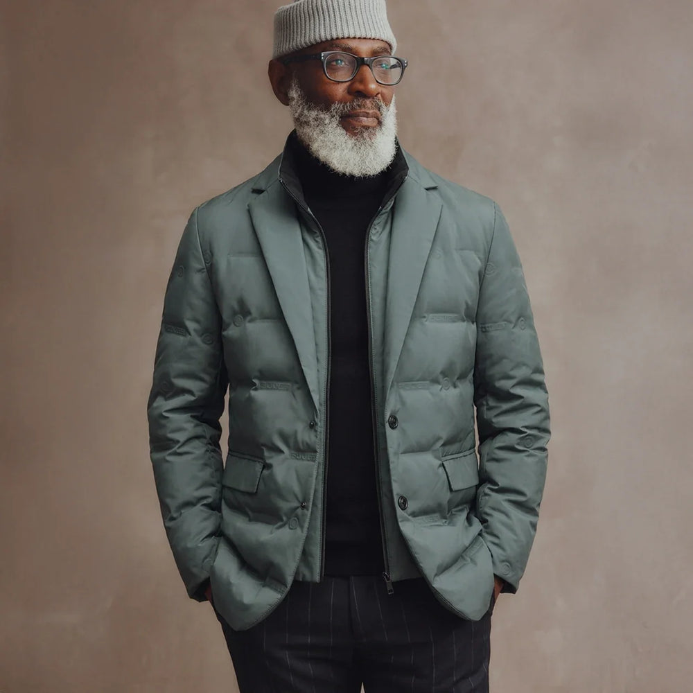 Men's Quilted Padded Tailored Blazer