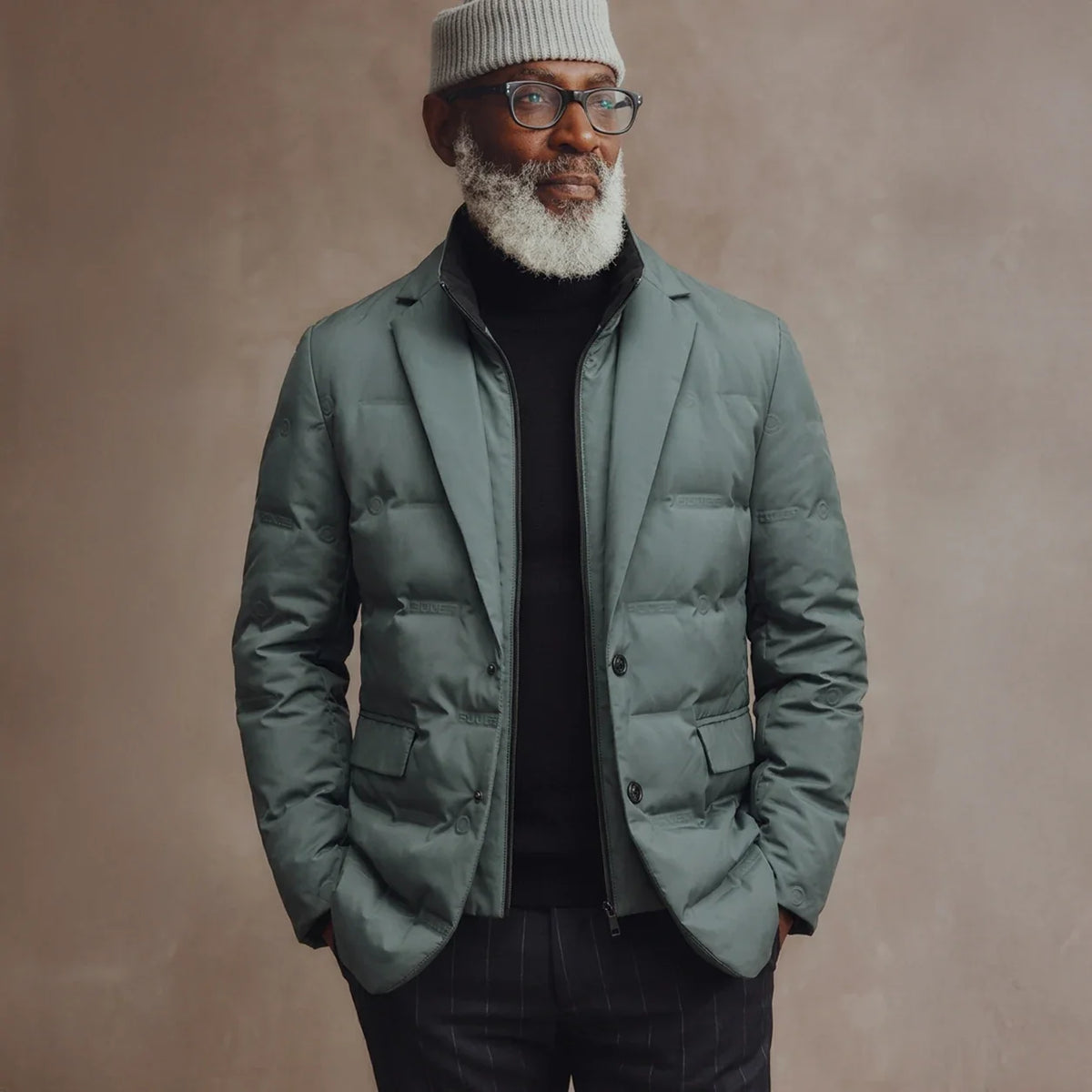 Men's Quilted Padded Tailored Blazer