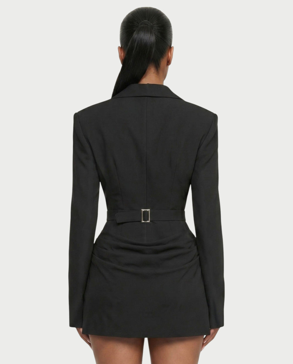 Ruched Blazer Mini Dress