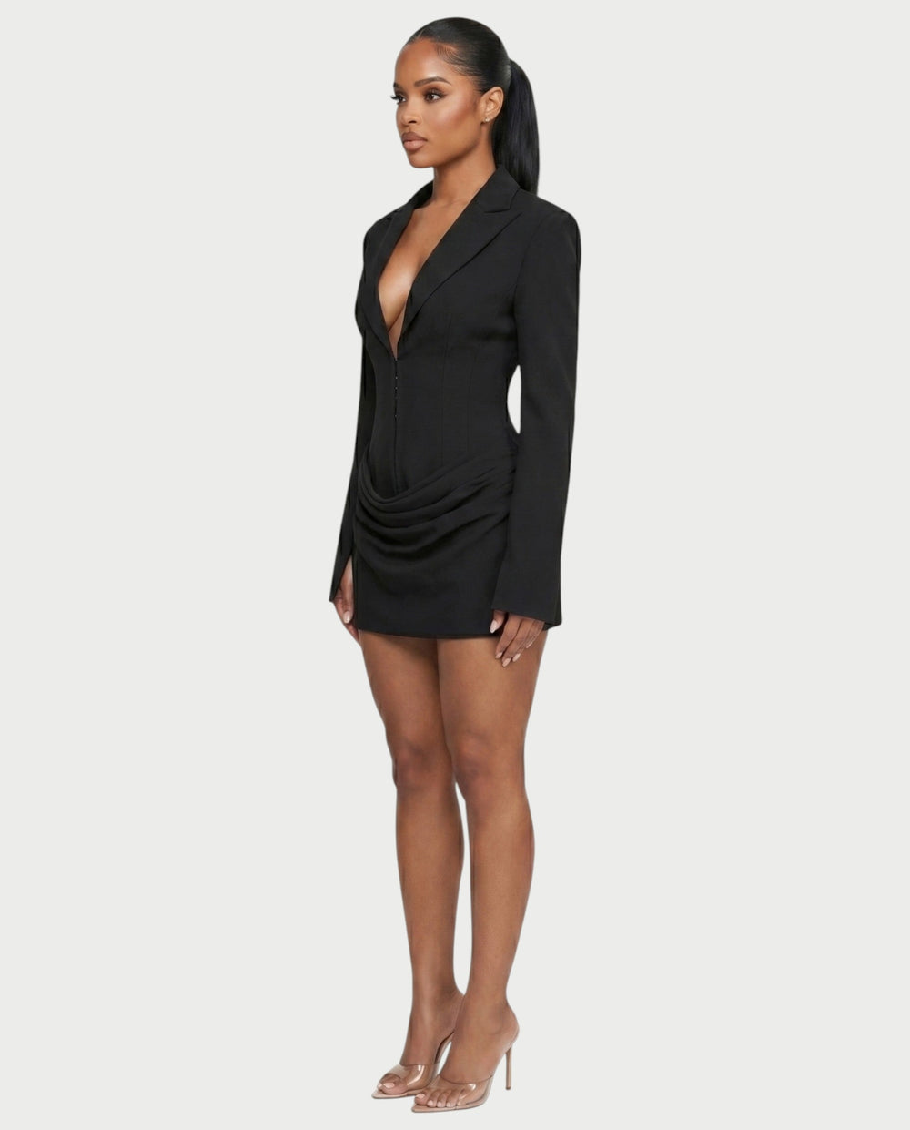 Ruched Blazer Mini Dress