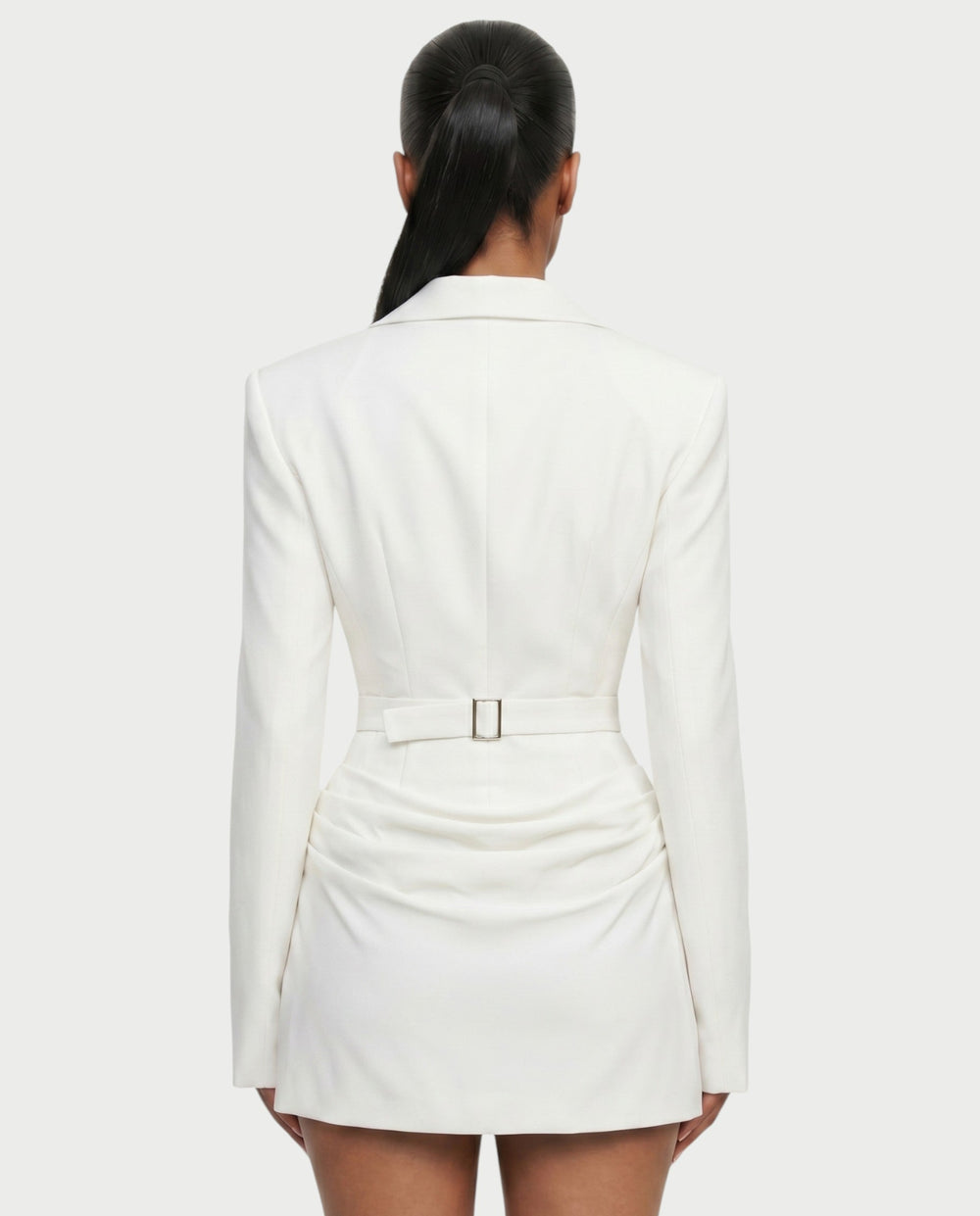 Ruched Blazer Mini Dress