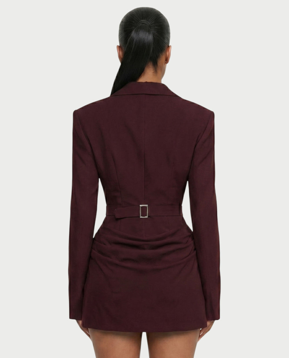 Ruched Blazer Mini Dress