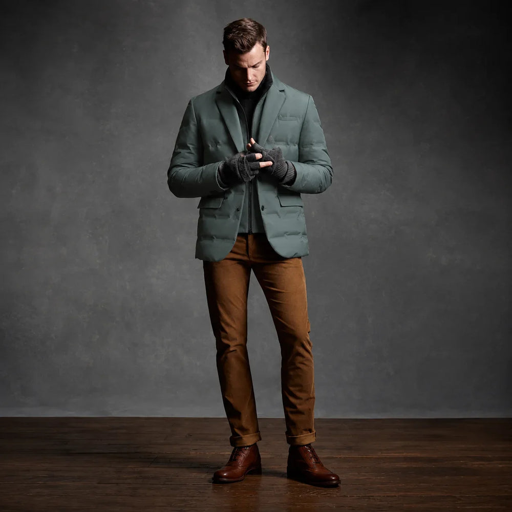 Men's Quilted Padded Tailored Blazer