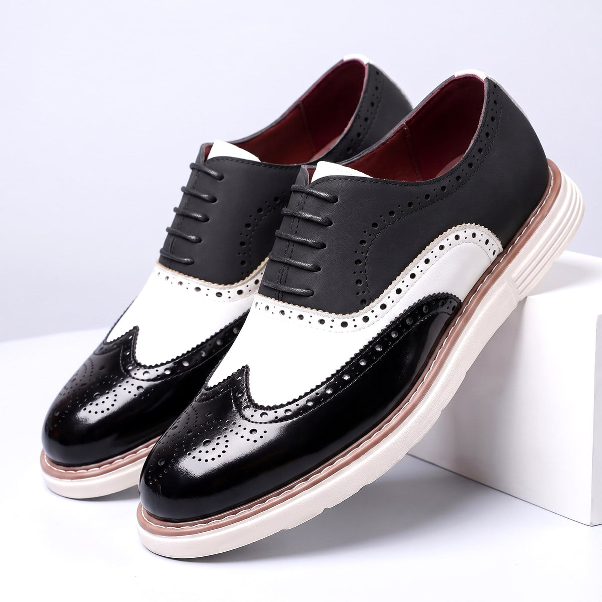 Men's Two-Tone Wingtip Oxfords