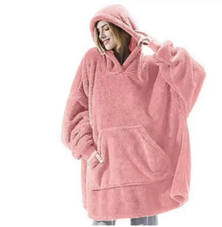 Oversized Sherpa Fleece Wearable Blanket Hoodie