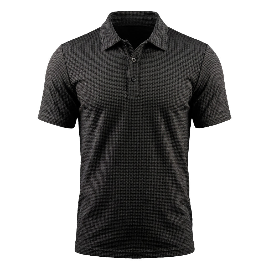 Men's Textured Stretch Polo Shirt