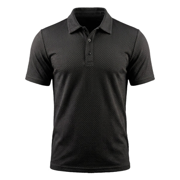 Men's Textured Stretch Polo Shirt