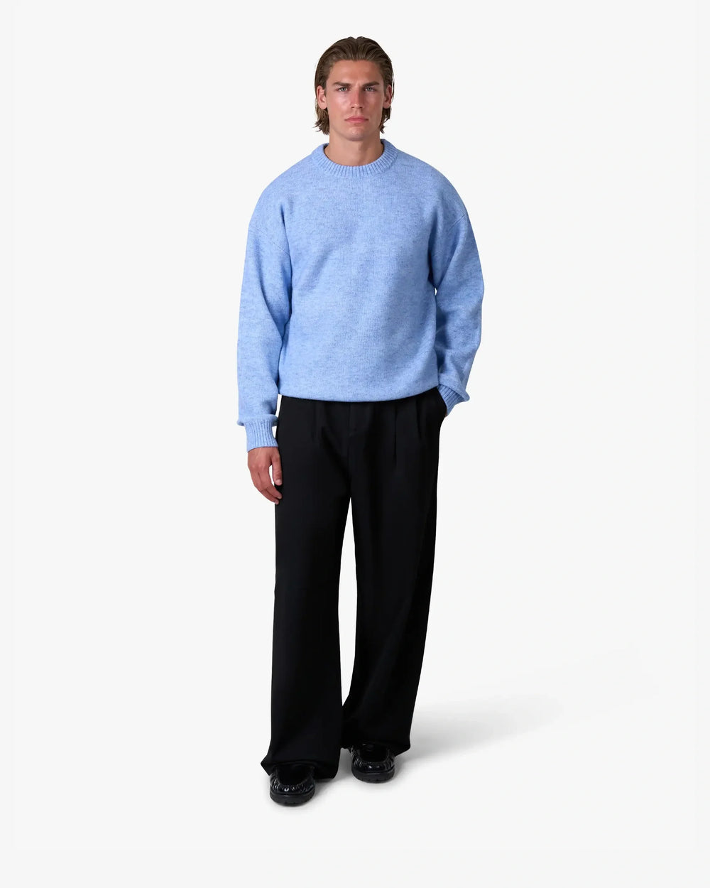 Men's Brushed Knit Crewneck Sweater