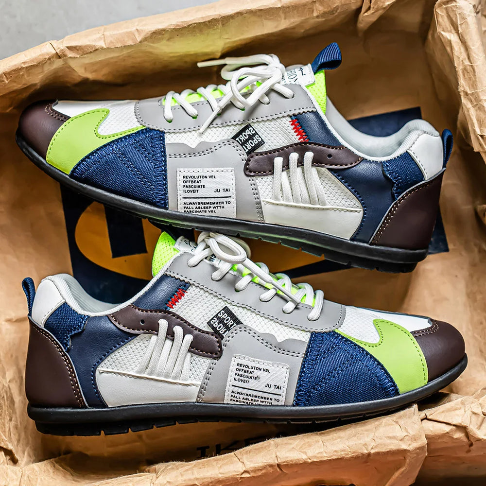 Men's Patchwork Retro Runner Sneakers