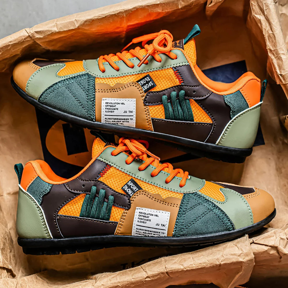 Men's Patchwork Retro Runner Sneakers